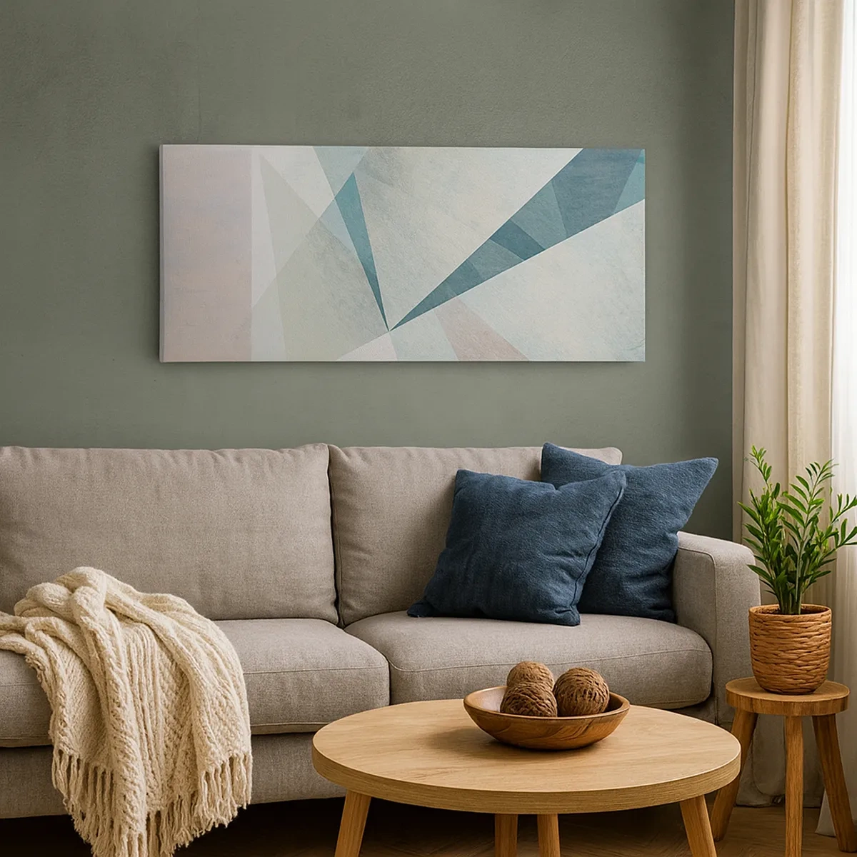 Lærredstryk - Billede på lærred - Rolig og alligevel dynamisk - 30x30 cm