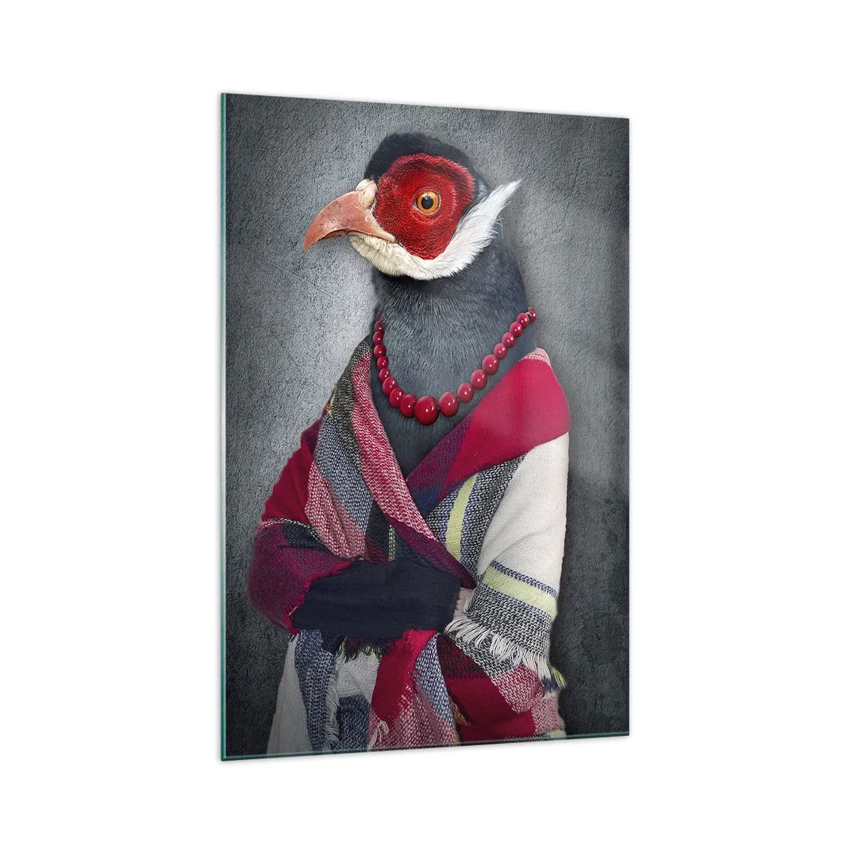 Billede på glas - Hvad laver jeg her?! - 70x100 cm