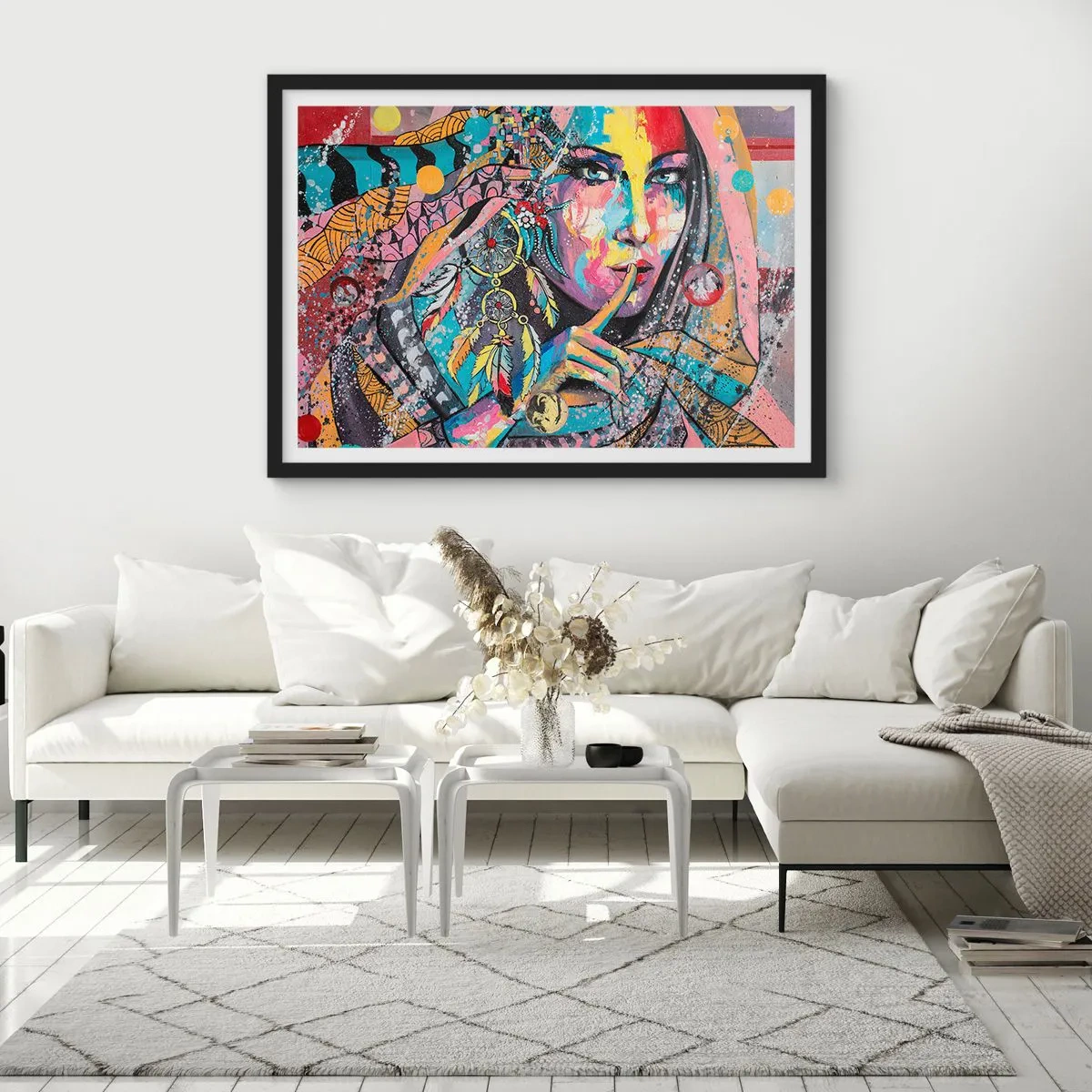 Plakat i sort ramme - Vær tavs, indtil du forstår - 50x40 cm