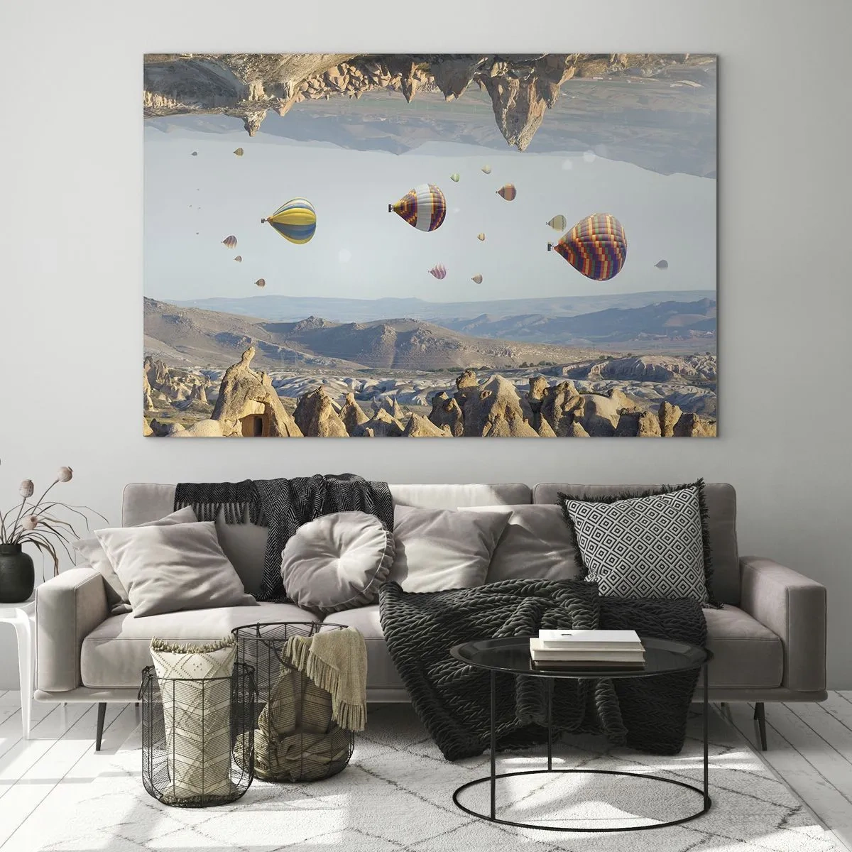 Billede på glas - Alt er muligt her - 100x70 cm