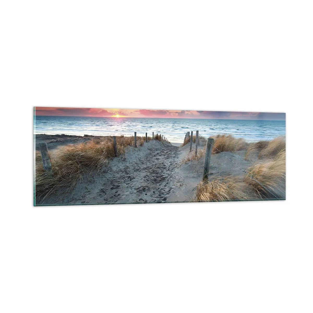 Billede på glas - Du har udgydt en regnbue af strålende pragt.... - 90x30 cm