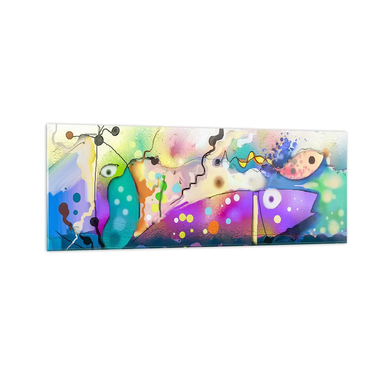 Billede på glas - Ingen ord! - 140x50 cm