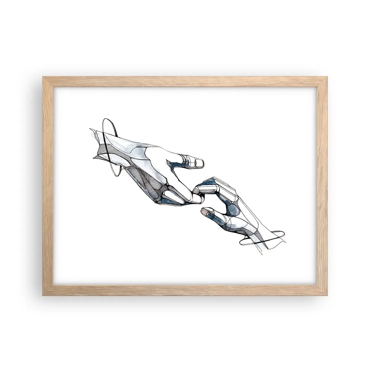 Plakat i ramme af lyst egetræ - En god gestus - 40x30 cm