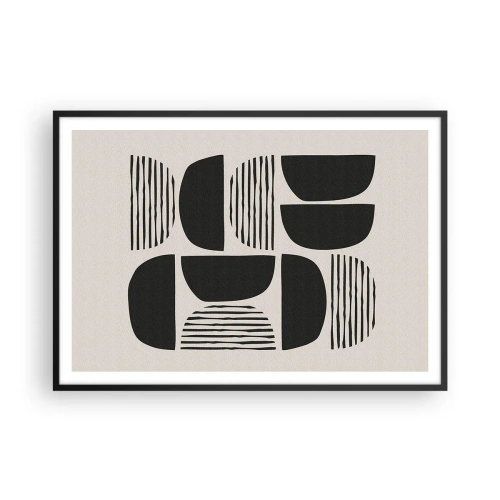 Plakat i sort ramme - Halvhjertede arrangementer - 100x70 cm