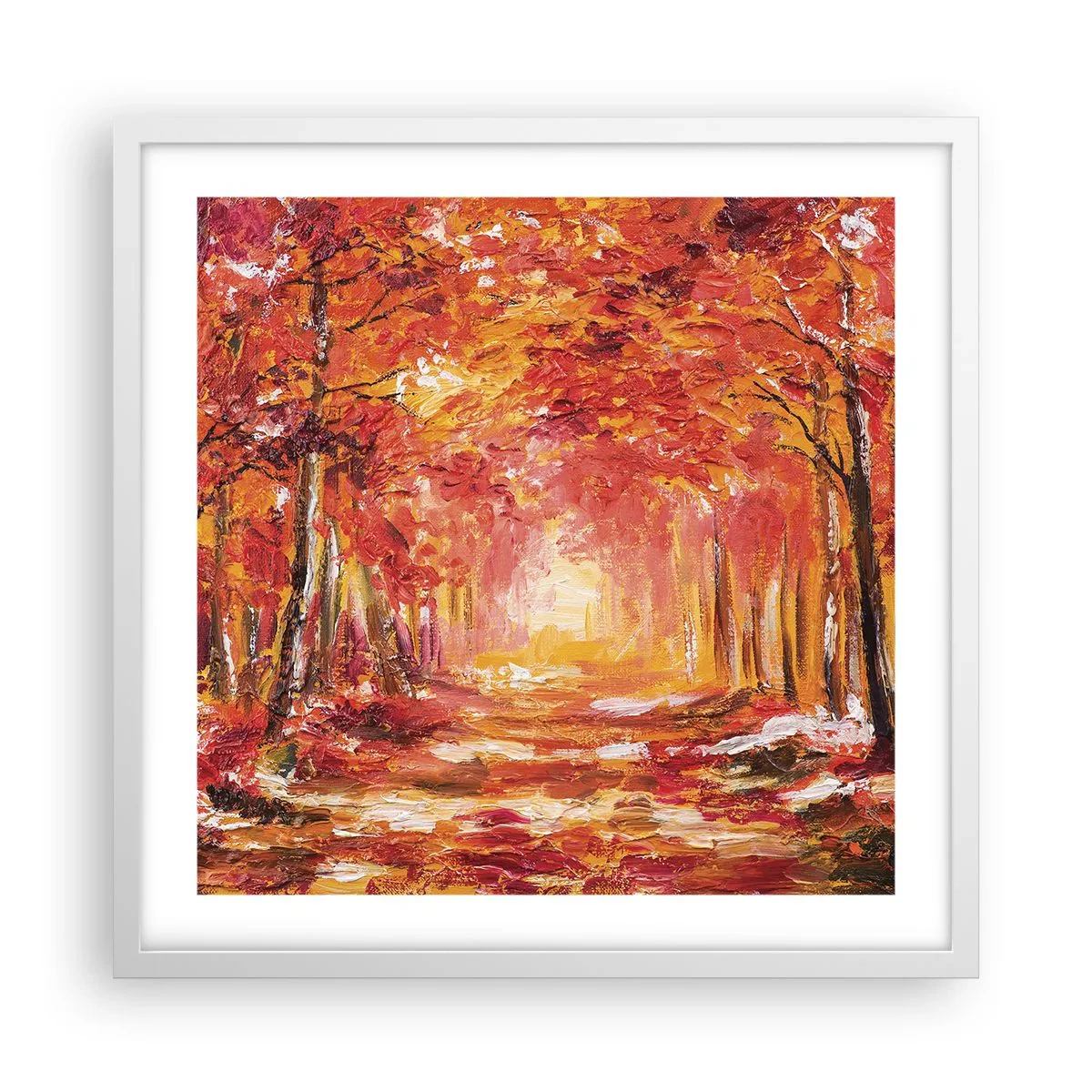 Plakat i hvid ramme - Kobberskov - 50x50 cm