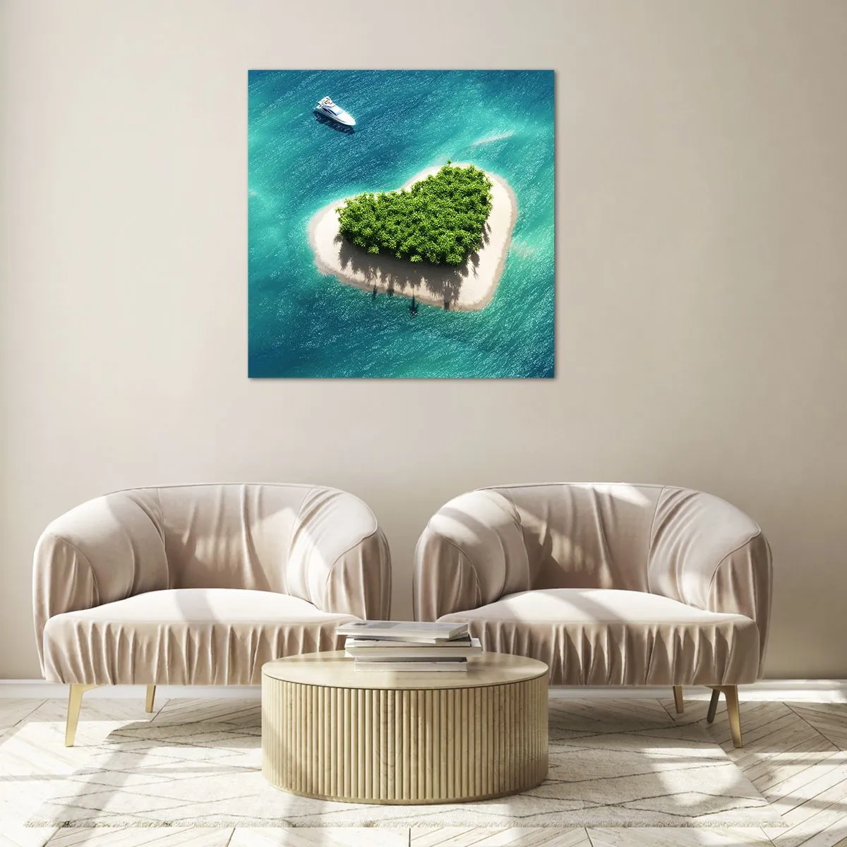 Billede på glas - Jeg elsker sommeren - 70x70 cm