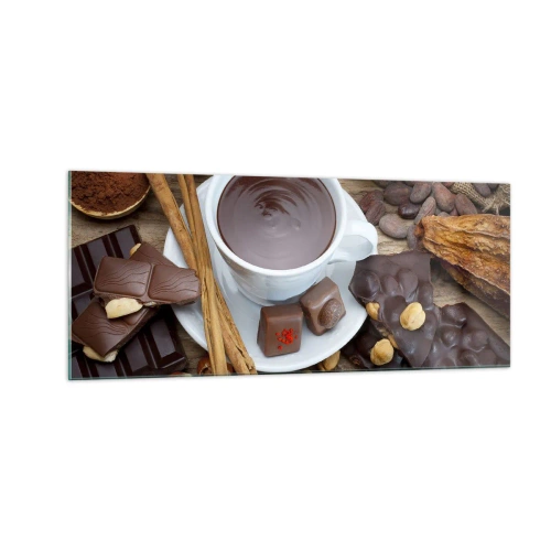 Billede på glas - Fra en eventyrlig chokoladefabrik - 100x40 cm