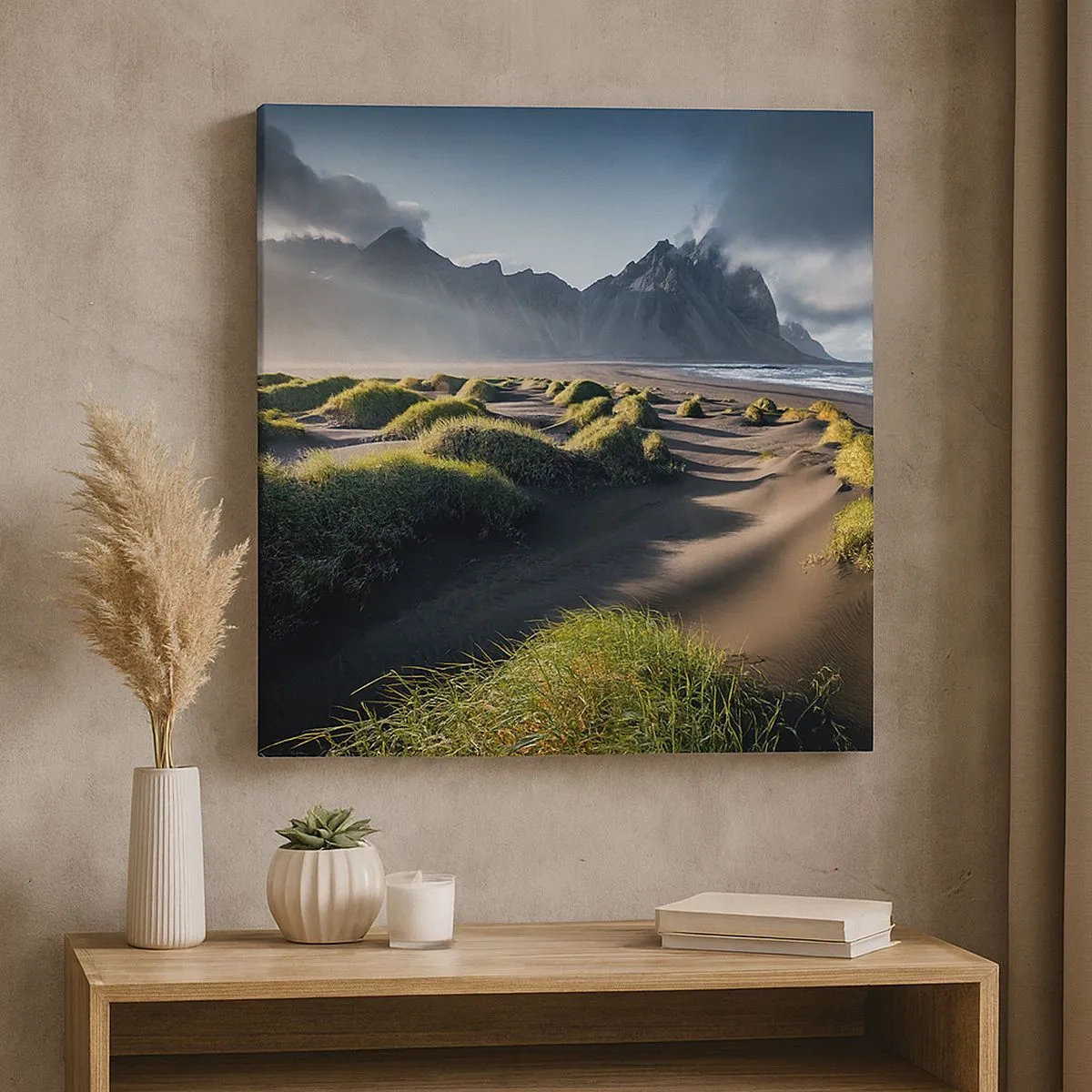 Lærredstryk - Billede på lærred - Harmoni mellem elementerne - 30x30 cm