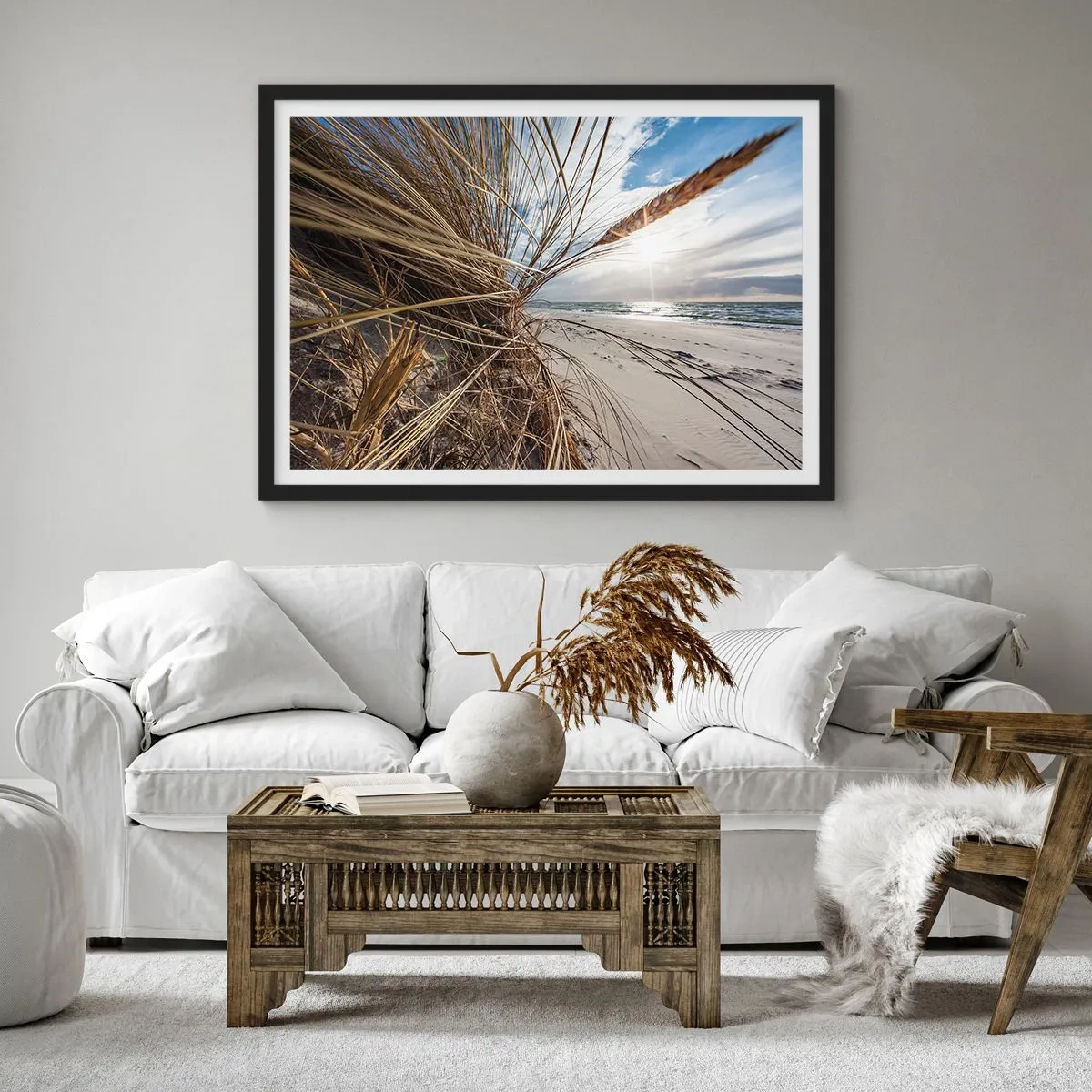 Plakat i sort ramme - Et møde mellem elementerne - 70x50 cm