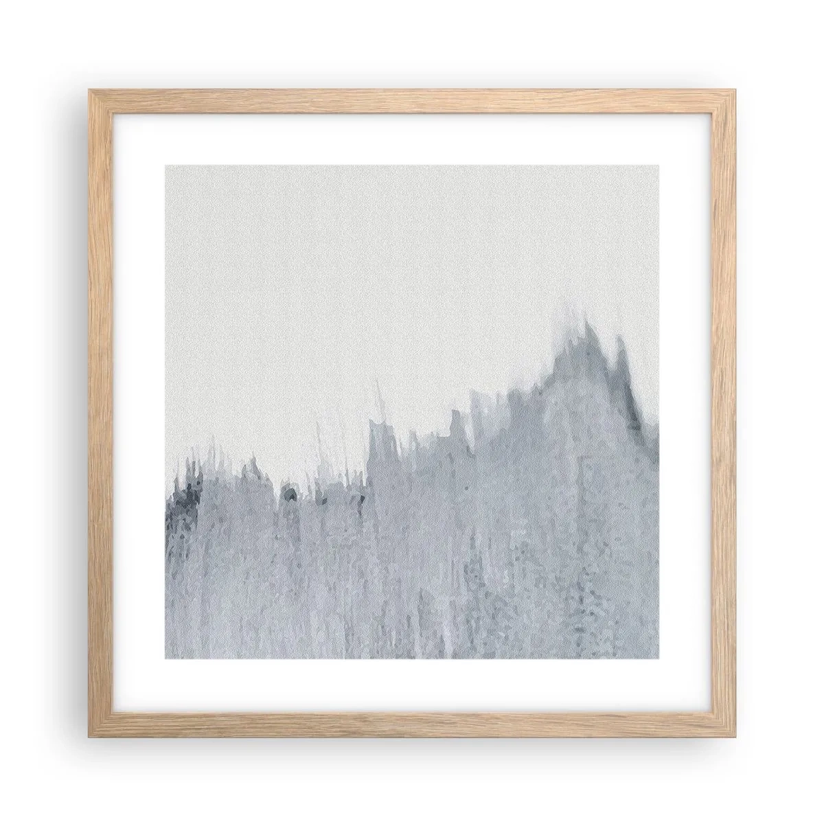 Plakat i ramme af lyst egetræ - Mystisk plade - 40x40 cm