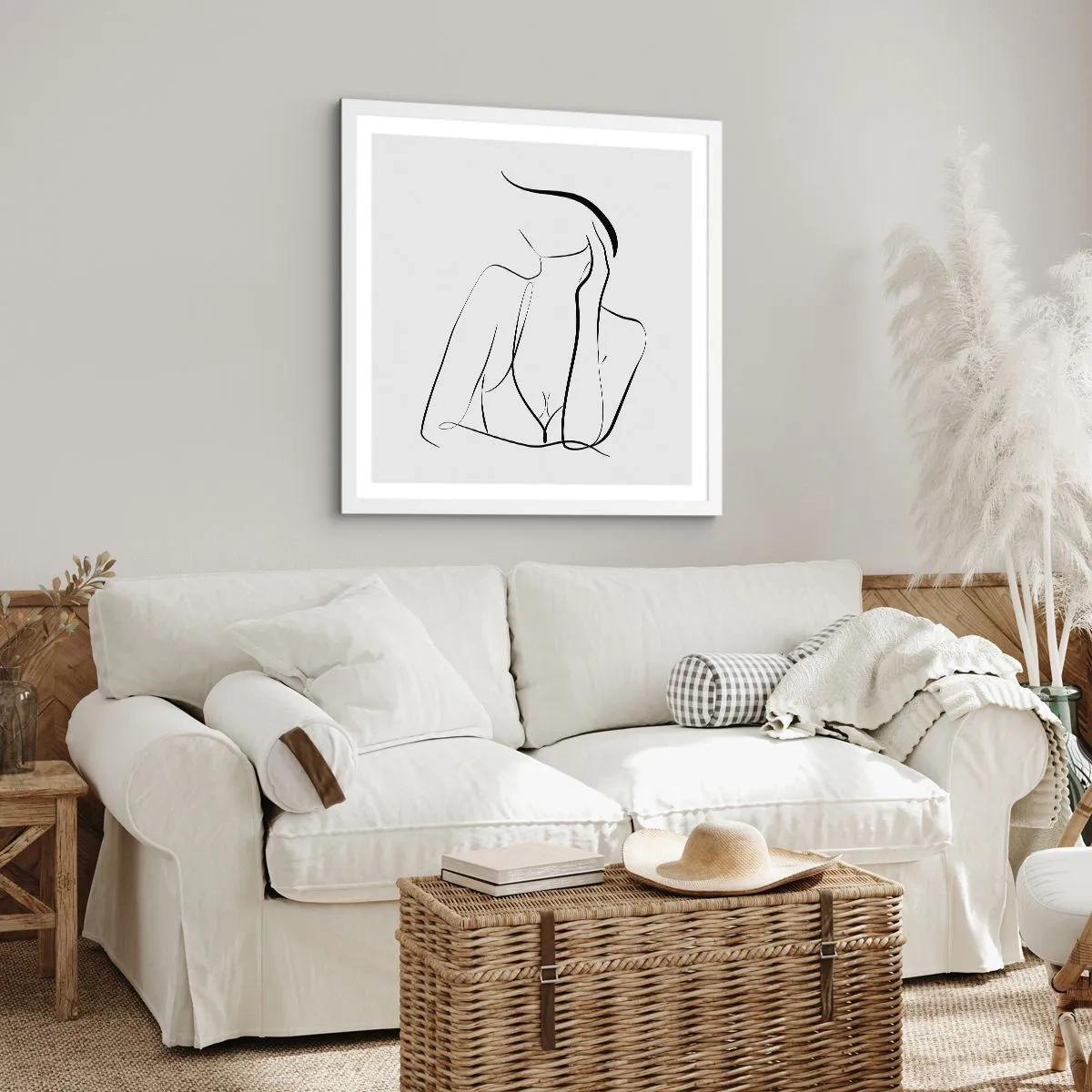 Plakat i hvid ramme - På bølgen af en drøm - 30x30 cm
