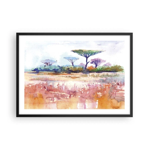 Plakat i sort ramme - Savannens farver - 70x50 cm
