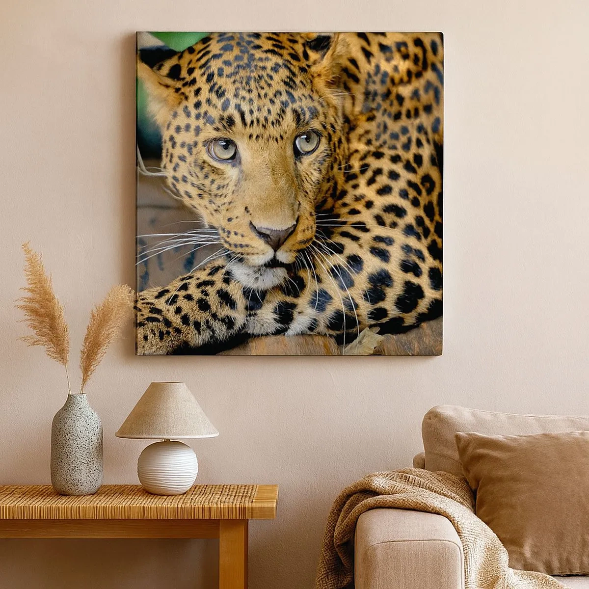 Lærredstryk - Billede på lærred - Vær ikke bange, kom nu - 30x30 cm