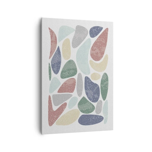 Lærredstryk - Billede på lærred - Mosaik af pulveriserede farver - 70x100 cm