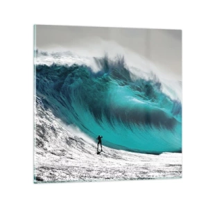 Billede på glas - Udfordring accepteret - 40x40 cm