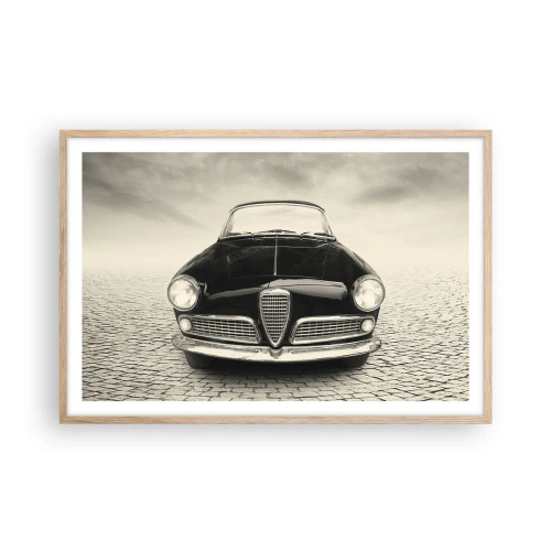 Plakat i ramme af lyst egetræ - Og hvordan kan man ikke elske mig? - 91x61 cm