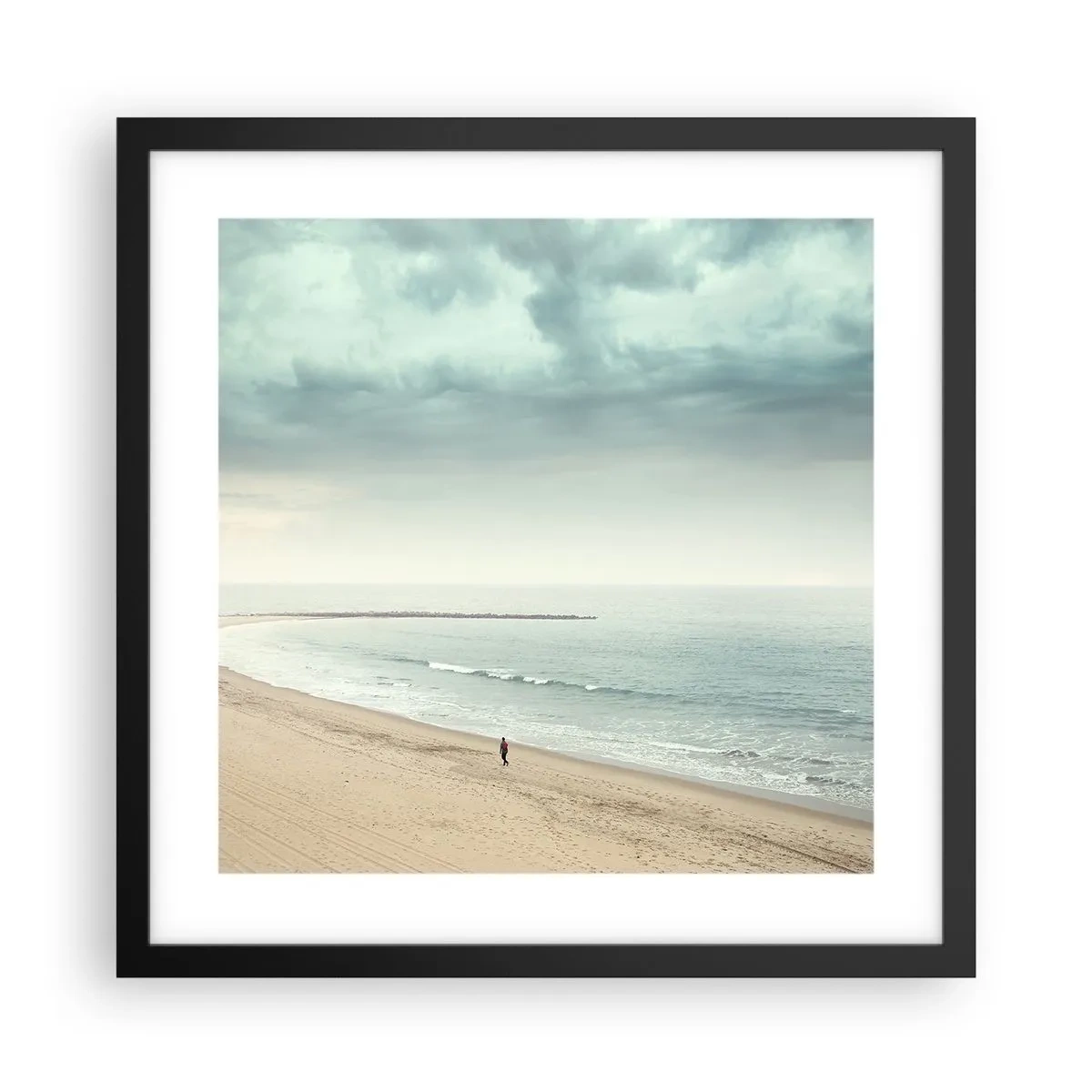 Plakat i sort ramme - På jagt efter fred - 40x40 cm