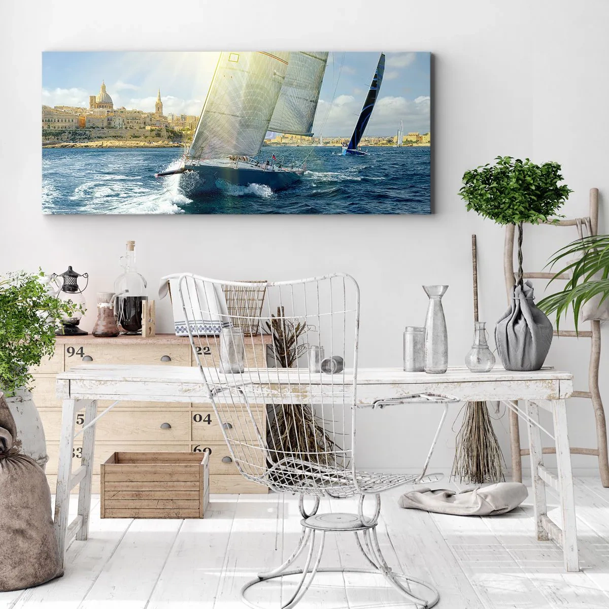 Lærredstryk - Billede på lærred - Tid til at forlade byen - 140x50 cm