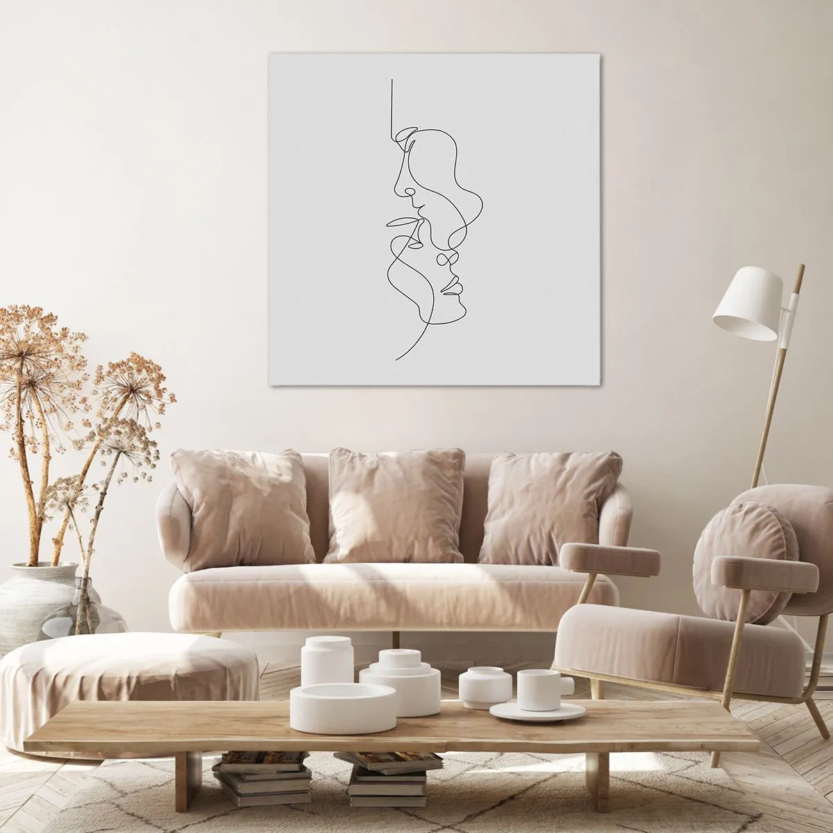 Lærredstryk - Billede på lærred - Gløderne af glubende begær - 40x40 cm