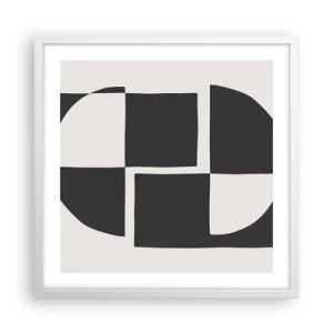 Plakat i hvid ramme - Antitese - syntese - 50x50 cm