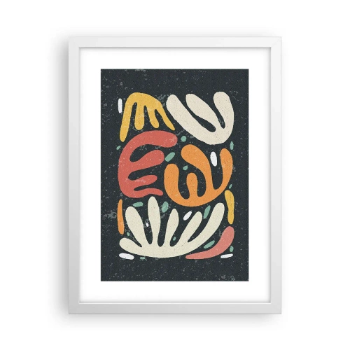 Plakat i hvid ramme - Komposition - jeg er ved at fange dig - 30x40 cm