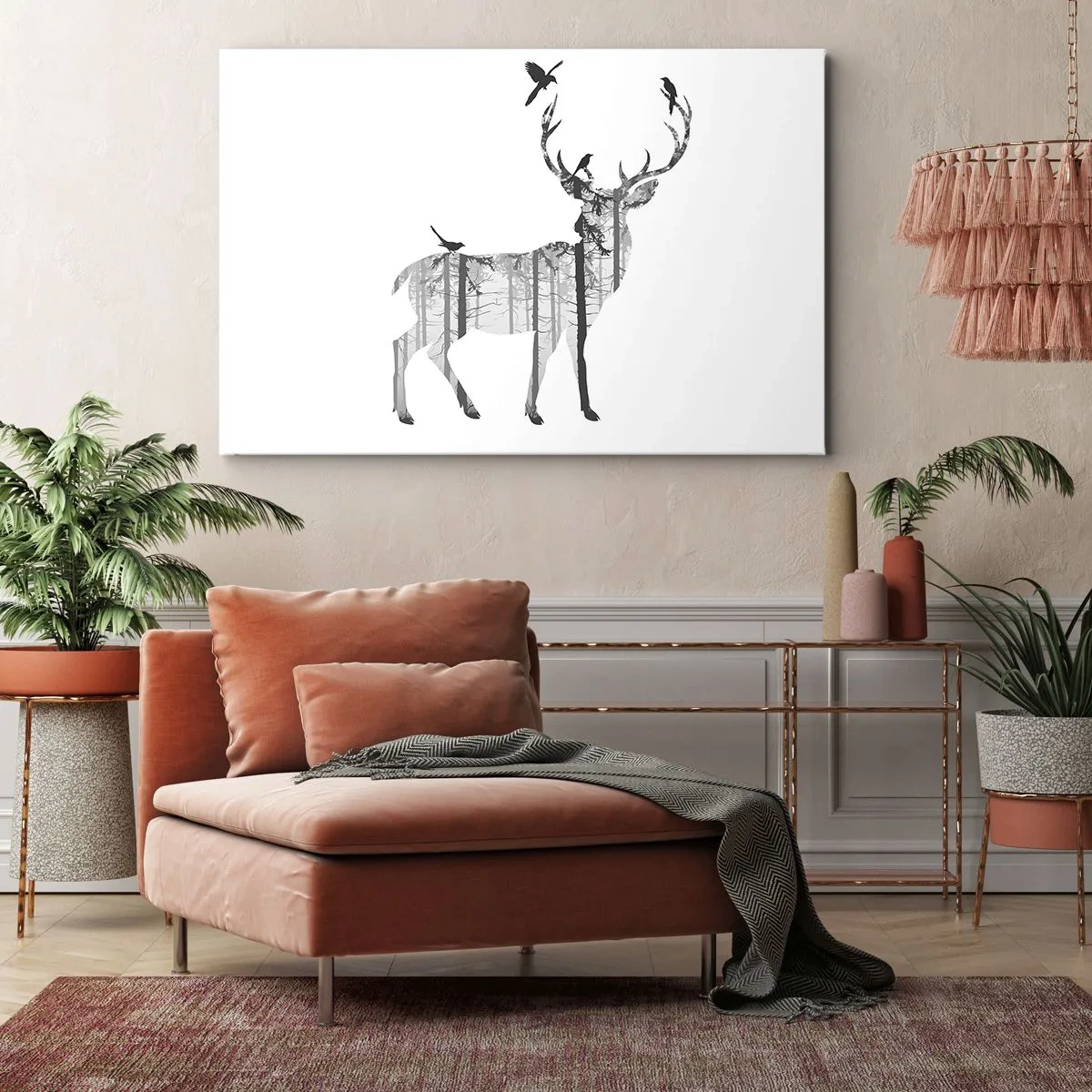 Lærredstryk - Billede på lærred - Skovens gode ånd - 120x80 cm