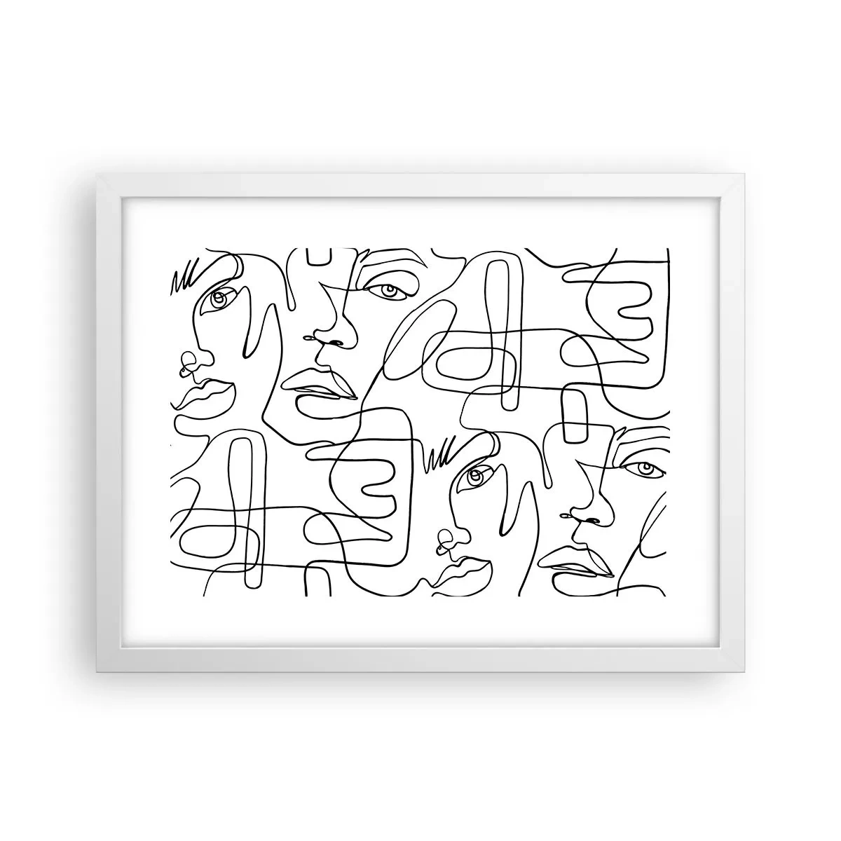 Plakat i hvid ramme - I sammenfiltrede følelser - 40x30 cm
