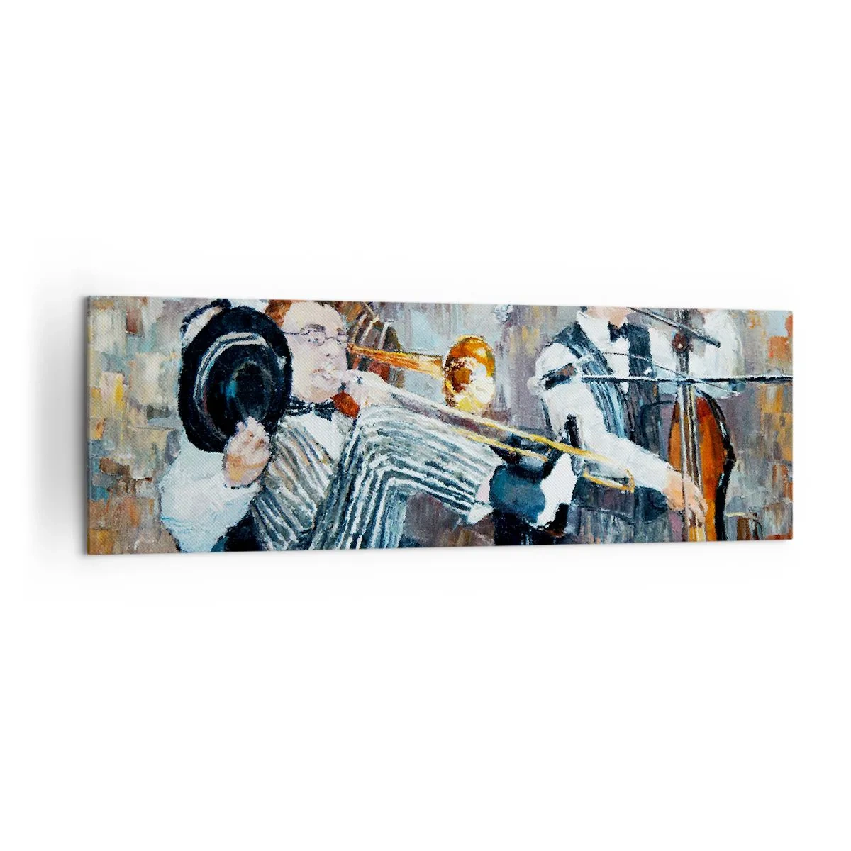Lærredstryk - Billede på lærred - Alt det jazz - 160x50 cm