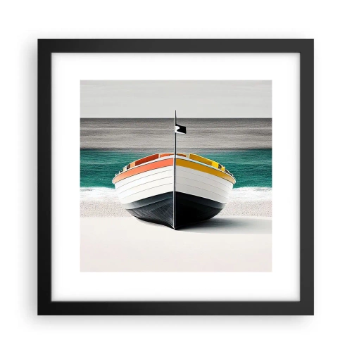 Plakat i sort ramme - På sin plads - 30x30 cm