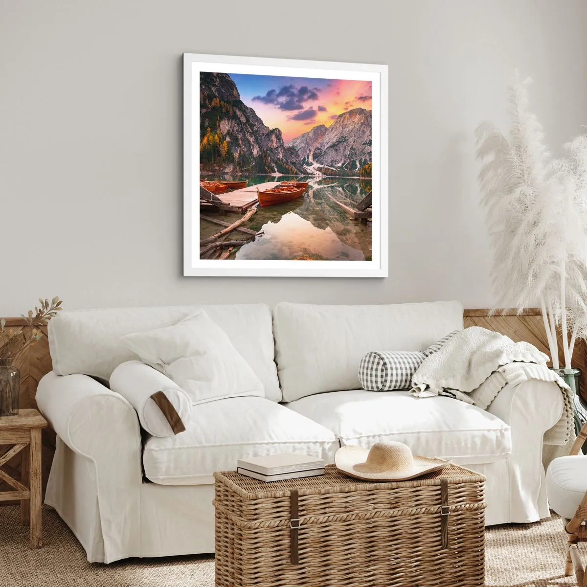 Plakat i hvid ramme - Dagens løfte - 30x30 cm