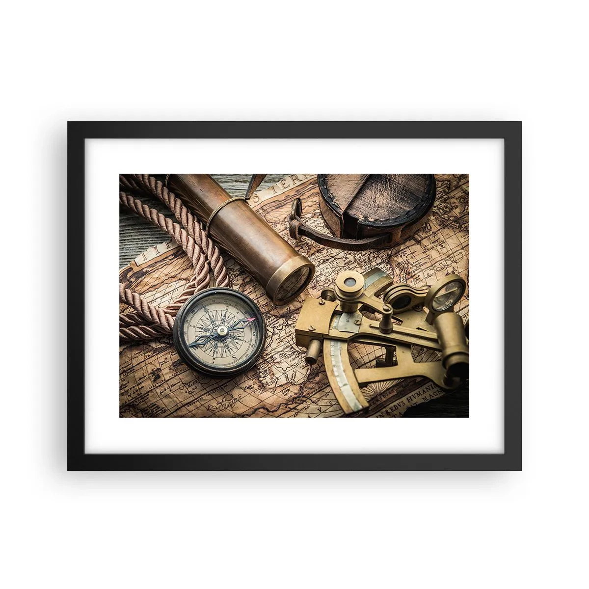Plakat i sort ramme - Fastlægge kursen - 40x30 cm