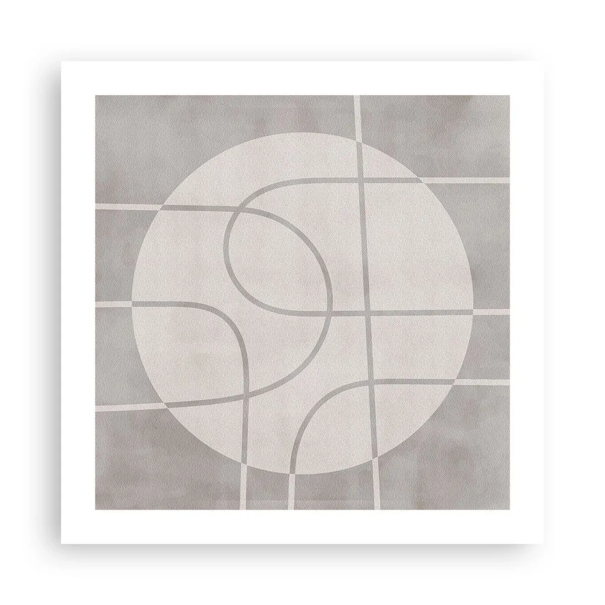 Plakat - Cirkulær og lige frem - 50x50 cm