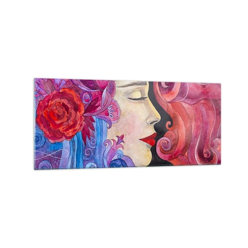 Billede på glas - Art Nouveau er stadig i live - 120x50 cm