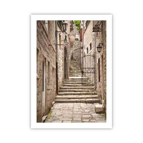 Plakat - Magisk gammel gade - 50x70 cm