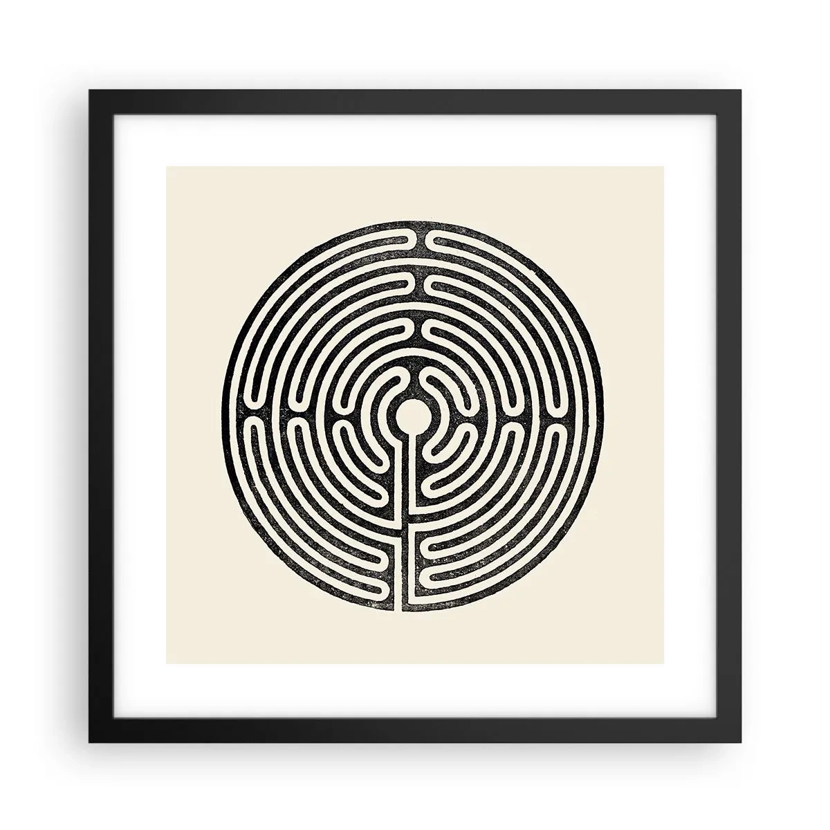 Plakat i sort ramme - Mystisk orden - 40x40 cm