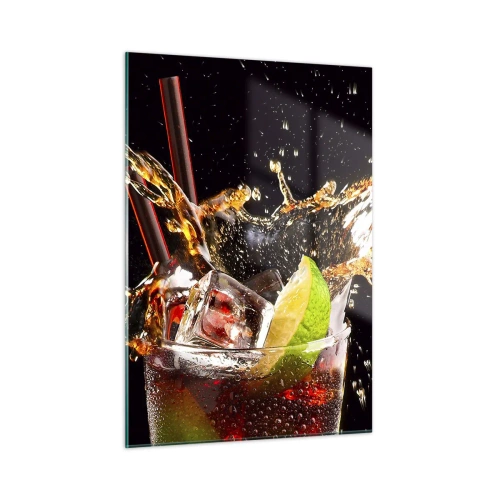 Billede på glas - Glæde og farveenergi - 50x70 cm