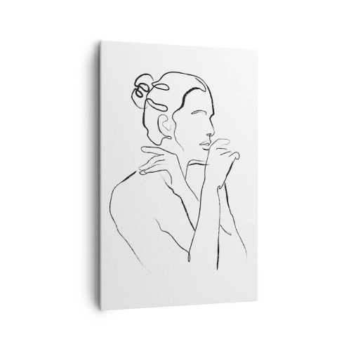 Lærredstryk - Billede på lærred - Nøgen: et sensuelt mysterium - 80x120 cm