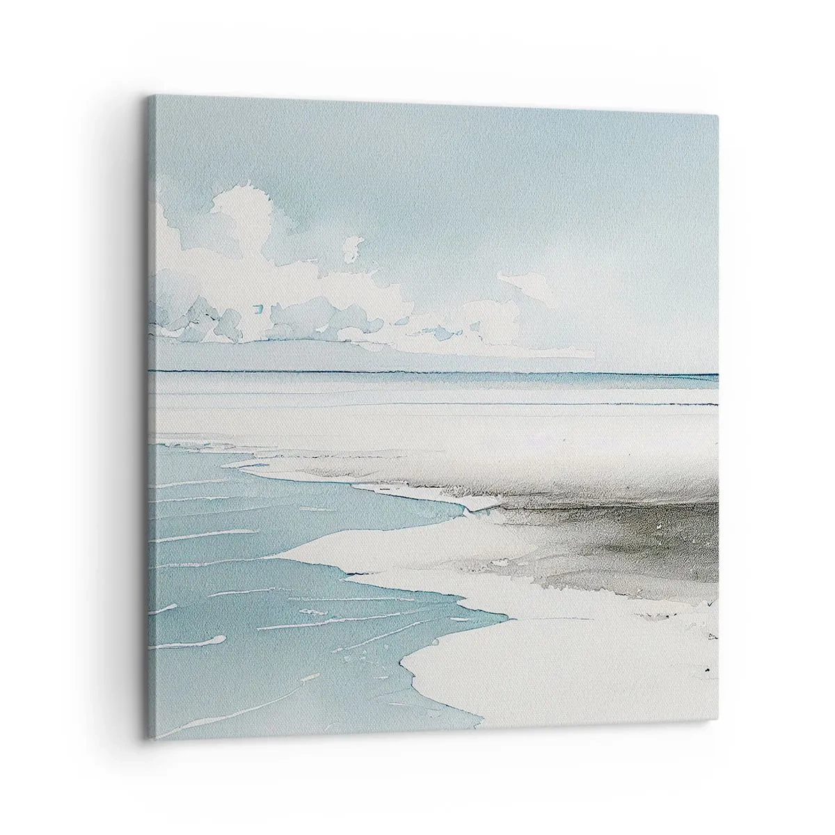 Lærredstryk - Billede på lærred - Blidt tidevand - 60x60 cm