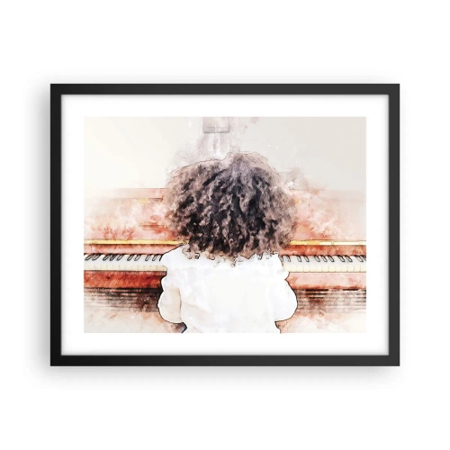 Plakat i sort ramme - i et ny verden - 50x40 cm