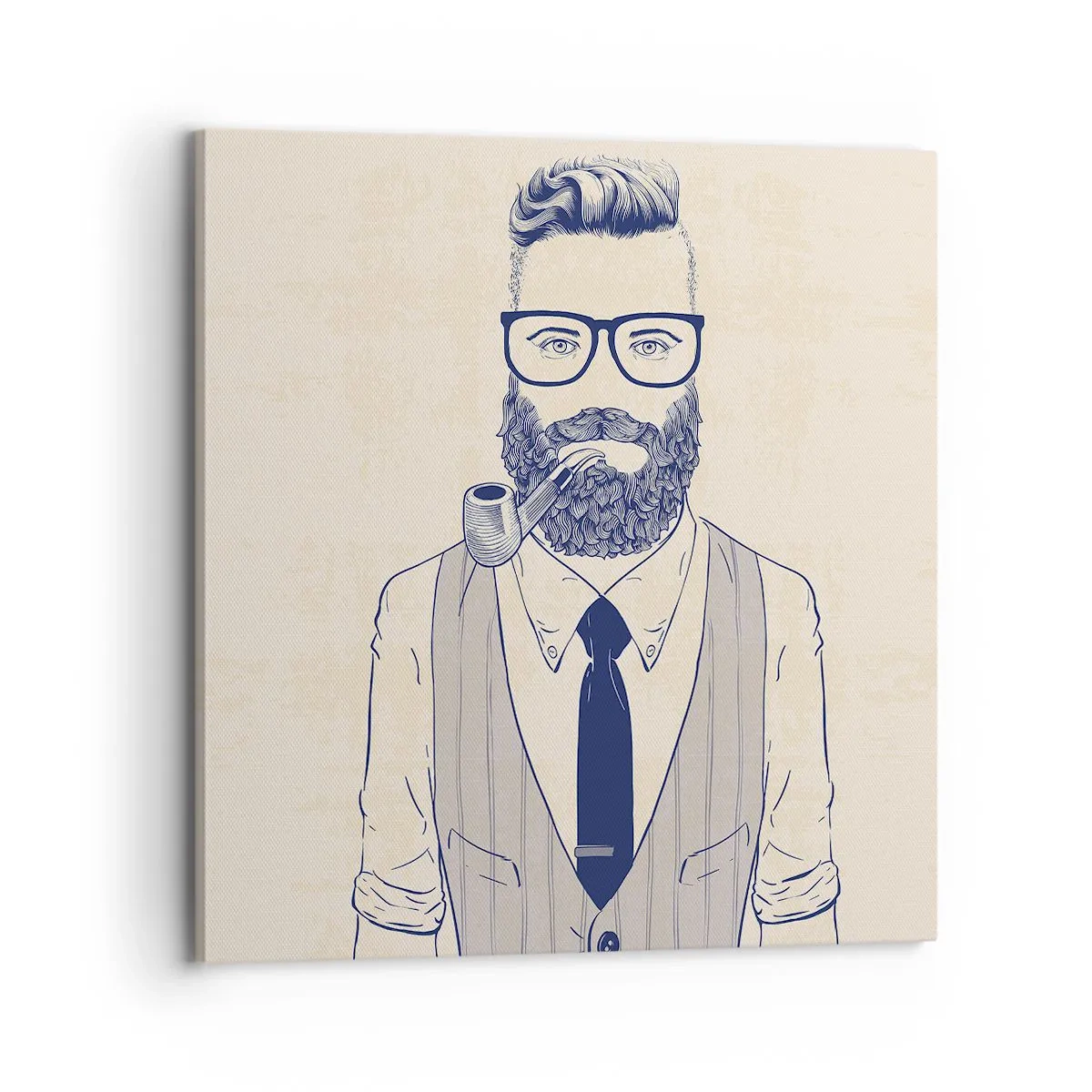 Lærredstryk - Billede på lærred - Munter, maskulin og moderigtig - 70x70 cm