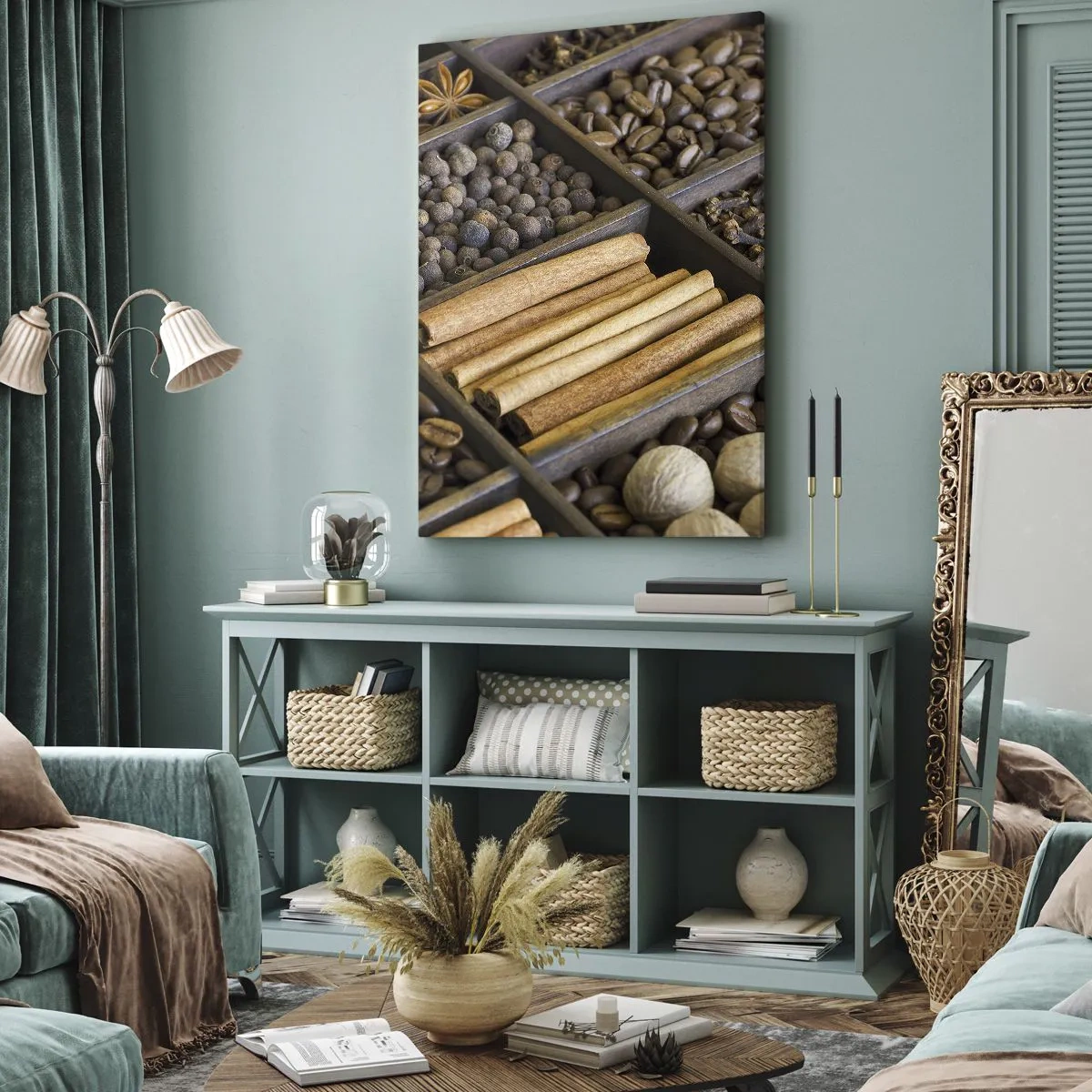 Lærredstryk - Billede på lærred - Et skatkammer af aromaer - 45x80 cm