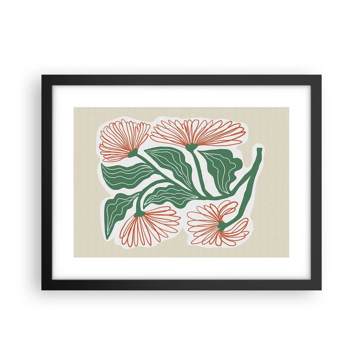 Plakat i sort ramme - Folkeligt og moderne - 40x30 cm