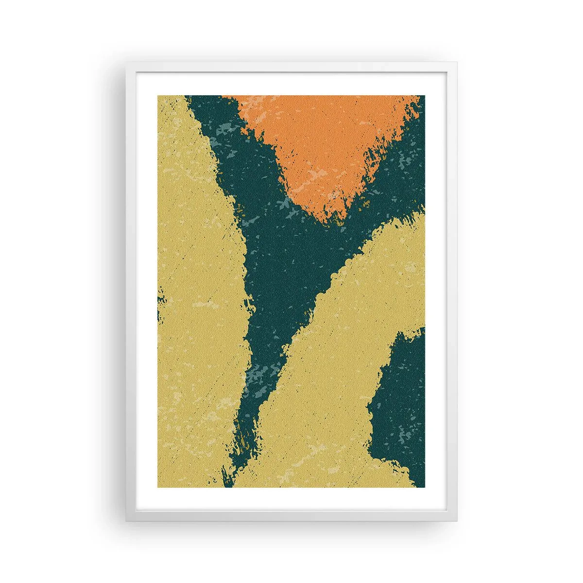 Plakat i hvid ramme - Abstraktion - i slowmotion - 50x70 cm