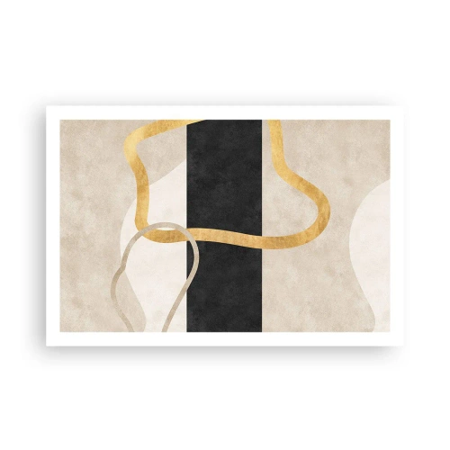 Plakat - Sløjfeformede former - 91x61 cm