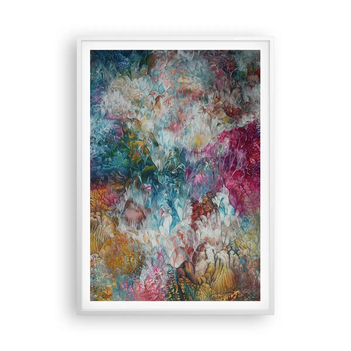 Plakat i hvid ramme - I fuldt flor - 70x100 cm