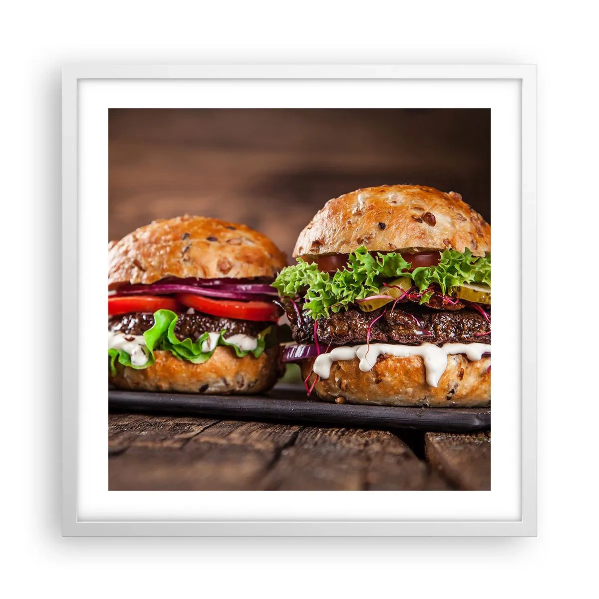 Plakat i hvid ramme - American dream - 50x50 cm