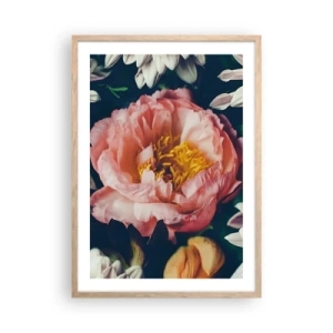 Plakat i ramme af lyst egetræ - Med barok pragt - 50x70 cm