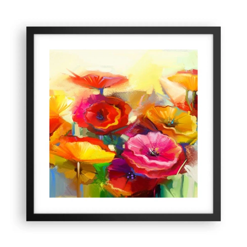 Plakat i sort ramme - Ikke kun rødt - 40x40 cm