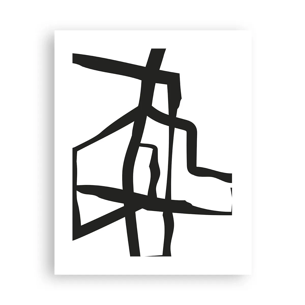 Plakat - Sort og hvid konstruktion - 40x50 cm