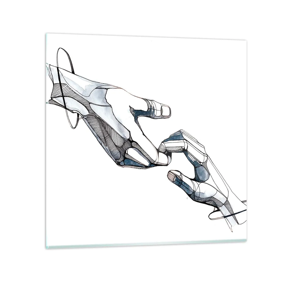 Billede på glas - En god gestus - 70x70 cm